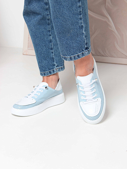 картинка Кеды ED'ART 163.P.LusiR2'w. Голубой белый от интернет магазина