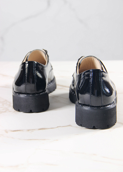 картинка Туфли полуботинки ED'ART 102.1018'bl. Черный наплак от интернет магазина