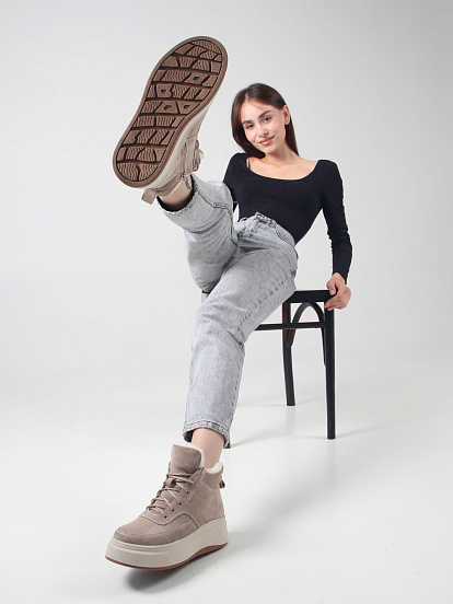 картинка Ботинки ED'ART 260.windy'be. каменный замш от интернет магазина