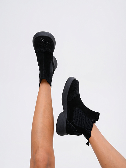 картинка Челси ED'ART 332.927'bl. Черная замша от интернет магазина