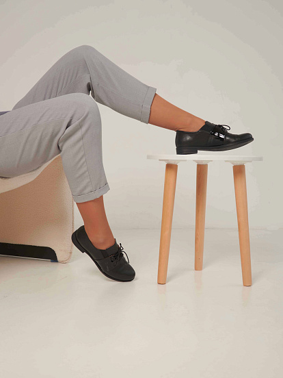 картинка Туфли полуботинки ED'ART 111.madonna'gv. Черный лак от интернет магазина