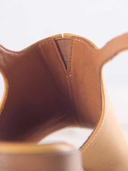 картинка Босоножки ED'ART 4013.23663'bе. Тыква лион+коричневый от интернет магазина