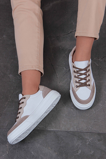 картинка Кеды ED'ART 148.lusi22'w. Белый-бежевый от интернет магазина