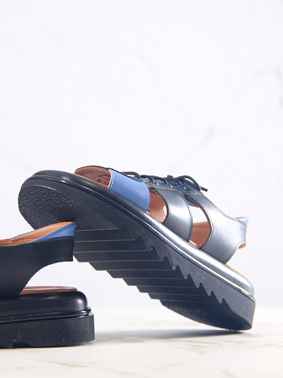 картинка Босоножки ED'ART 2029.2525'bl. Черный синий+черный от интернет магазина