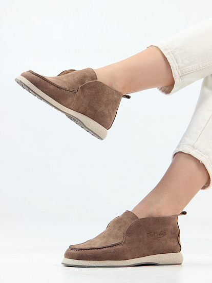 картинка Полуботинки ED'ART 207.1607'be. коричневый капучино замша от интернет магазина