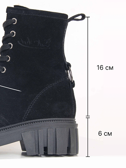 картинка Ботинки ED'ART 329.21153'bl. черный замша от интернет магазина