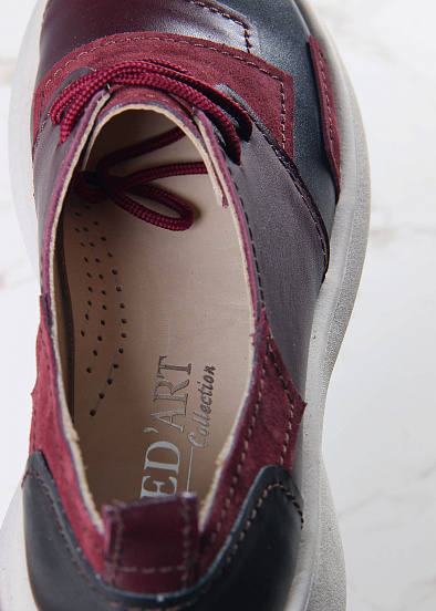 картинка Полуботинки туфли ED'ART 205.927'be. черный бордо от интернет магазина