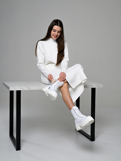 картинка Ботинки ED'ART 329.зиплайн'w. белый от интернет магазина