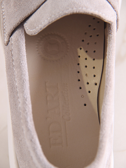 картинка Лоферы туфли ED'ART 176.1593'be. Каменный замша от интернет магазина