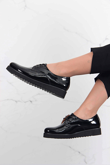 картинка Туфли полуботинки ED'ART 102.man'bl. Черный-лак от интернет магазина