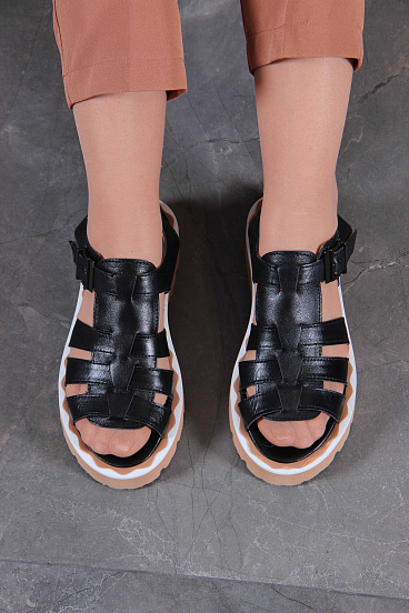 картинка Босоножки ED'ART 2025.5151'be. Черный от интернет магазина