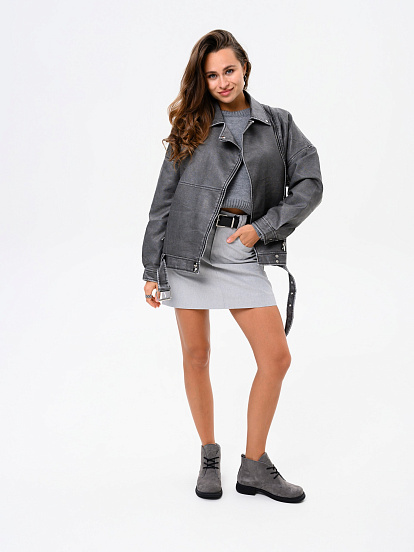 картинка Ботинки ED'ART 308.патриция'bl. Серый замок замша от интернет магазина