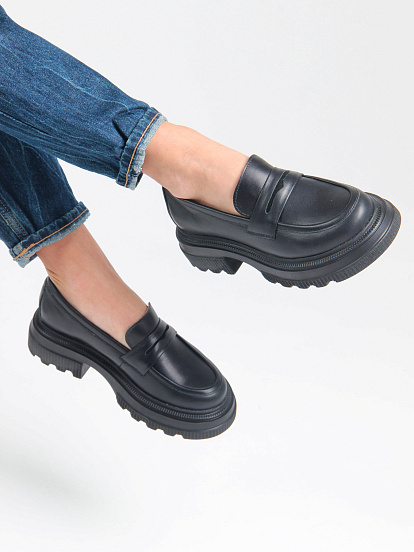 картинка Туфли лоферы ED'ART 175.506'bl. Черный от интернет магазина