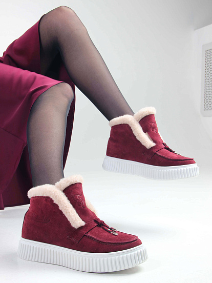 картинка Ботинки ED'ART 307.от11'w. бордовый замша от интернет магазина