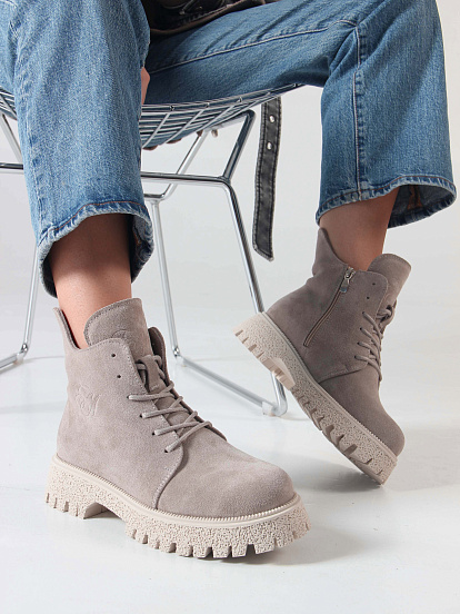 картинка Ботинки ED'ART 228.V.1541'be. Каменный замша от интернет магазина