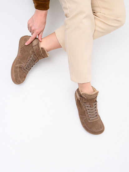 картинка Босоногие ботинки  ED'ART 211.NATA'br.Серо-коричневая замша от интернет магазина