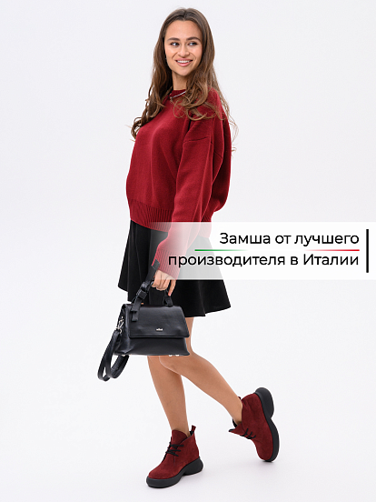 картинка Ботинки  ED'ART 308.927'bl.Бордо замша от интернет магазина