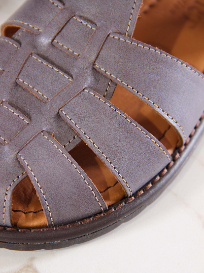 картинка Босоножки ED'ART 1035.подиум178'br.Вакса коричневый от интернет магазина