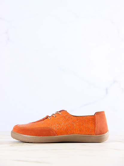 картинка Босоногие туфли ED'ART 188.nata'br.Оранжевый наплак+оранжевая замша от интернет магазина