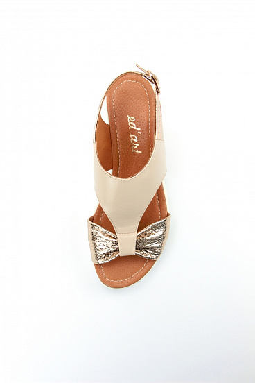 картинка Босоножки ED'ART 1053.115'w.gold/beige. от интернет магазина
