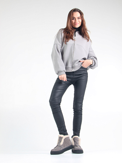 картинка Ботинки ED'ART 307.от11'bl. серый замок  замша от интернет магазина