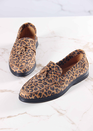 картинка Лоферы туфли ED'ART 170.2614'bl. коричневый леопард от интернет магазина