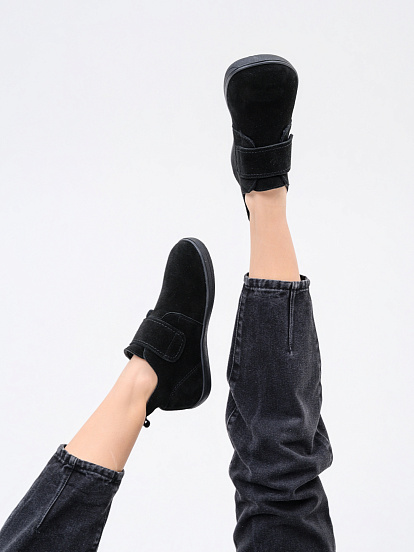 картинка Босоногие ботинки  ED'ART 209.NATA'bl.Черная замша от интернет магазина