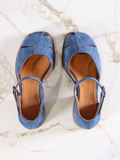 картинка Босоножки ED'ART 5033.23663'bе.Синий велюр от интернет магазина