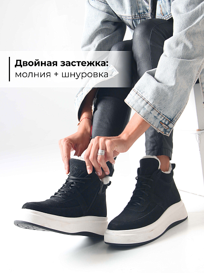 картинка Ботинки ED'ART 260.windy'w. черный замш от интернет магазина