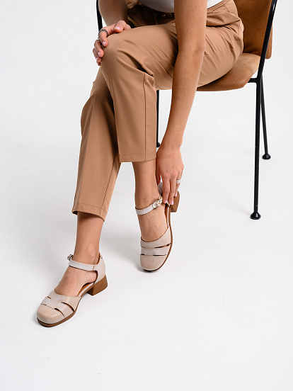 картинка Босоножки ED'ART 3032.25294'br. Вакса пудра+коричневый от интернет магазина