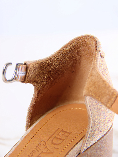 картинка Босоножки ED'ART 5033.23663'bе.Велюр бежевая ночь от интернет магазина