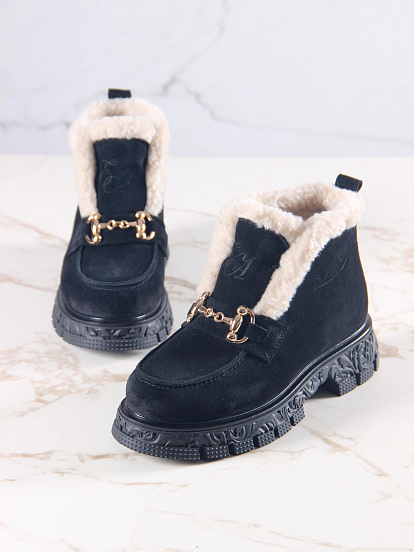 картинка Ботинки ED'ART 307. PODYUM141 'bl. черная замша от интернет магазина