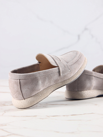 картинка Лоферы ED'ART 177.1607'be. каменный замша от интернет магазина