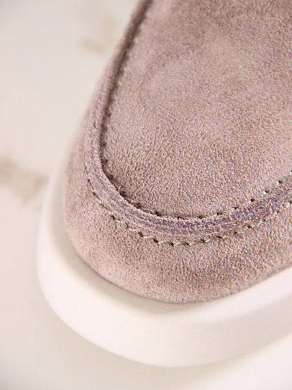 картинка Лоферы туфли ED'ART 176.1593'be. Капучино замша от интернет магазина