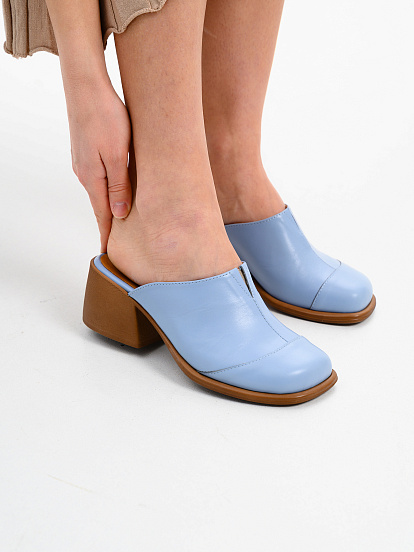 картинка Сабо ED'ART 5132.23663'br. Голубая виктория+коричневый от интернет магазина