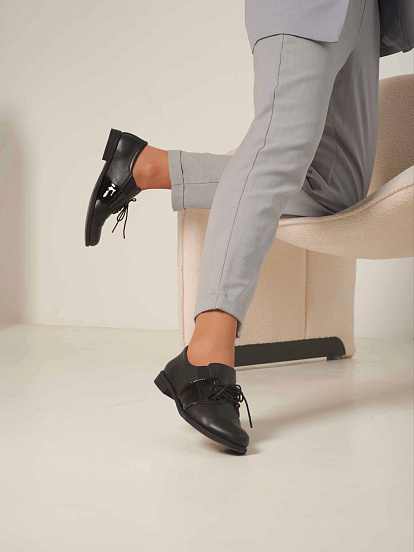 картинка Туфли полуботинки ED'ART 111.madonna'gv. Черный лак от интернет магазина