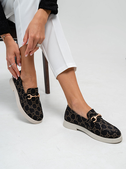 картинка Лоферы туфли ED'ART 172.1841'be. черный гуччи от интернет магазина