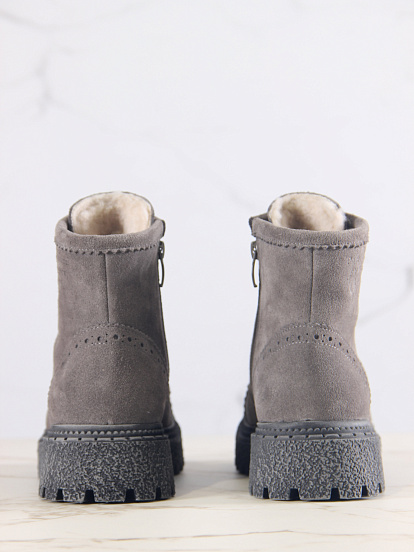 картинка Ботинки ED'ART 319.22511'gr.Серый замок замша от интернет магазина