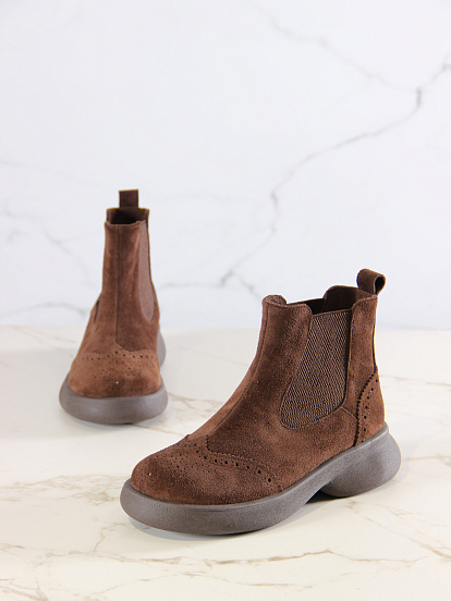 картинка Челси ED'ART 332.927'br. Коричневая замша от интернет магазина