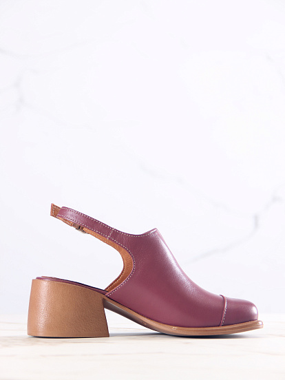 картинка Босоножки ED'ART 5133.23663'be. Гнилая вишня+коричневый от интернет магазина