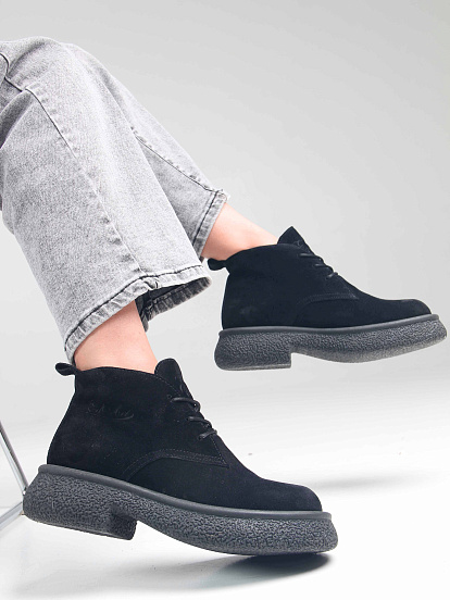 картинка Ботинки ED'ART 308.агата'bl. чёрный замша от интернет магазина