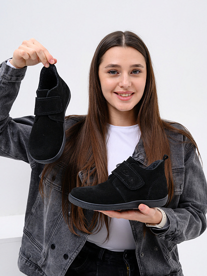 картинка Босоногие ботинки  ED'ART 209.NATA'bl.Черная замша от интернет магазина