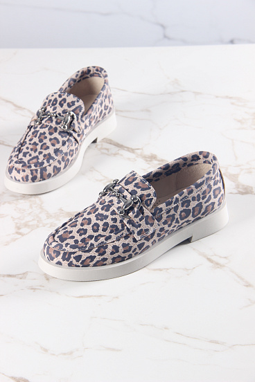 картинка Лоферы туфли ED'ART 172.1841'be. бежевый леопард от интернет магазина