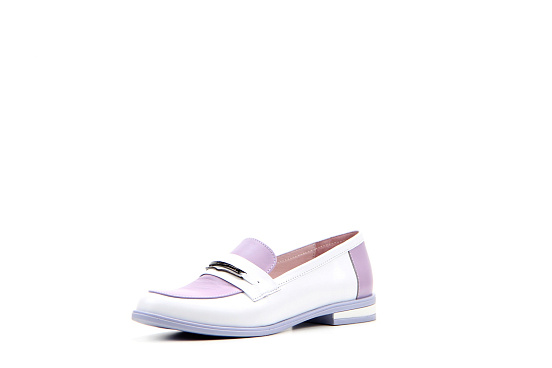 картинка Лоферы туфли ED'ART 117.madonna'l. white-lilac от интернет магазина