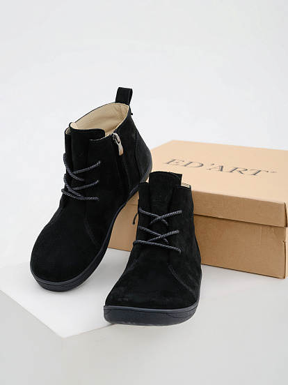 картинка Босоногие ботинки ED'ART 352.K.NATA'bl.Черная замша от интернет магазина