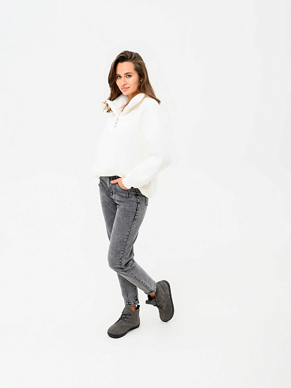 картинка Босоногие ботинки  ED'ART 208.NATA'bl. Серый замок замша от интернет магазина