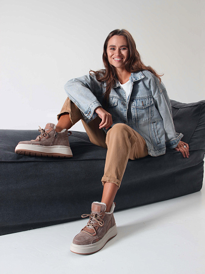 картинка Ботинки ED'ART 229.windy'be. Капучино замша от интернет магазина