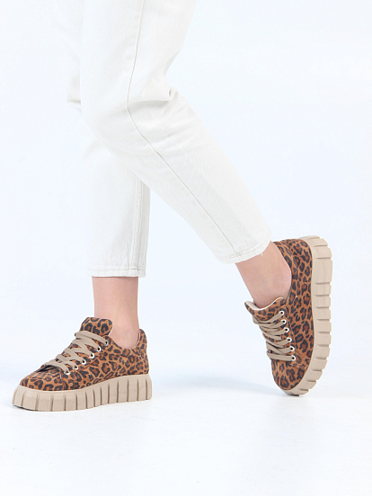 картинка Кеды ED'ART 128.91505'be. коричневый леопард от интернет магазина