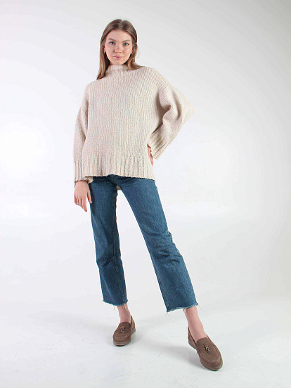 картинка Лоферы туфли ED'ART 170.2614'be. Коричневый капучино от интернет магазина