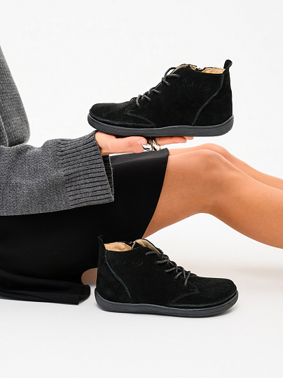 картинка Босоногие ботинки  ED'ART 210.NATA'bl.Черная замша от интернет магазина